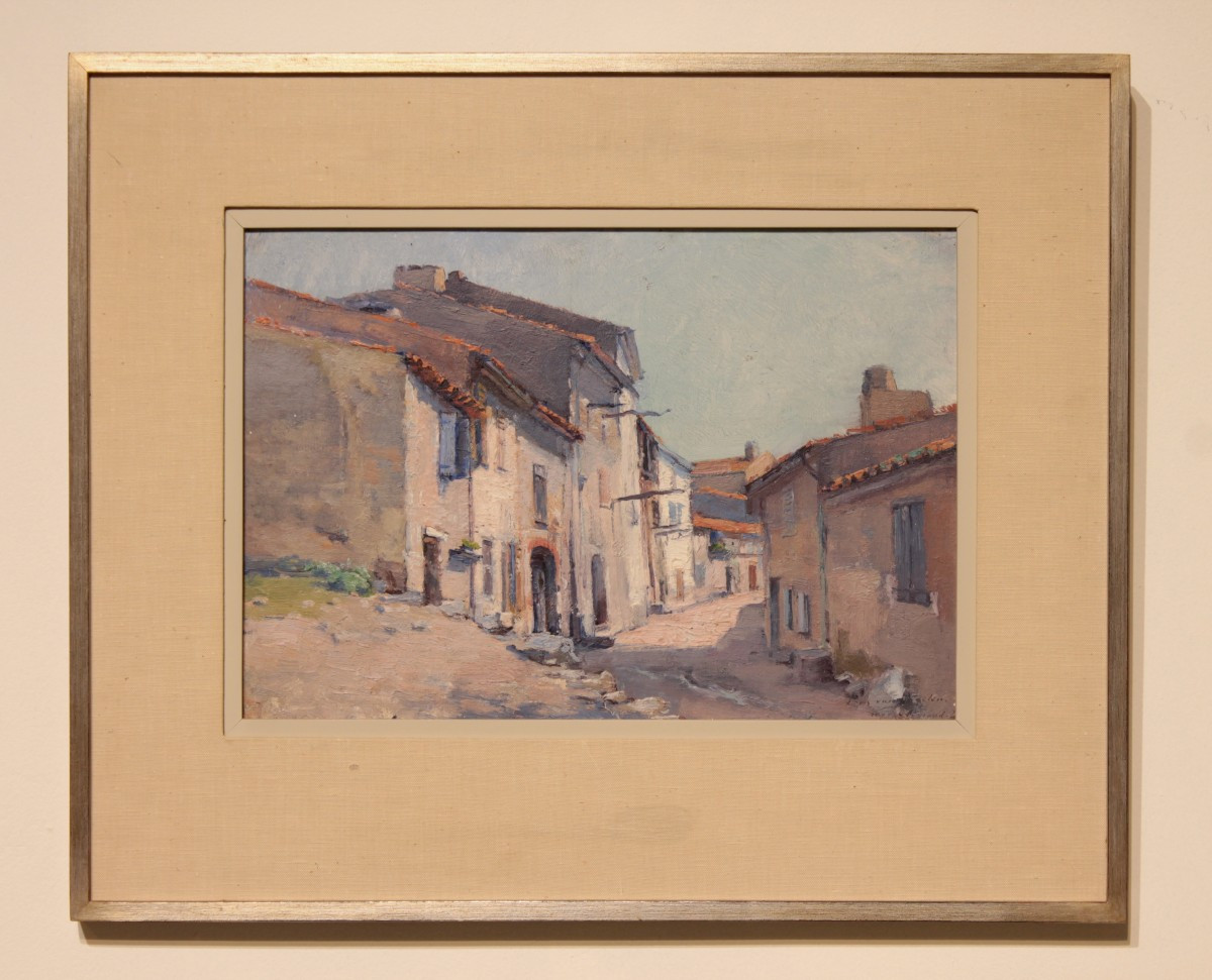 Louis van Engelen "Une rue à Grimaud" - Huile sur panneau 