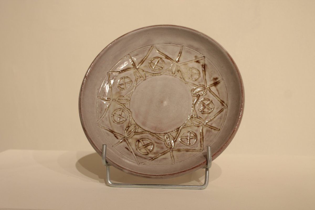 Ceramic Plate From The Les Argonautes Workshop, Vallauris-photo-2