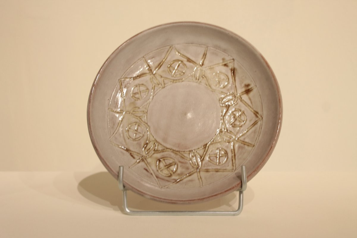 Ceramic Plate From The Les Argonautes Workshop, Vallauris-photo-2