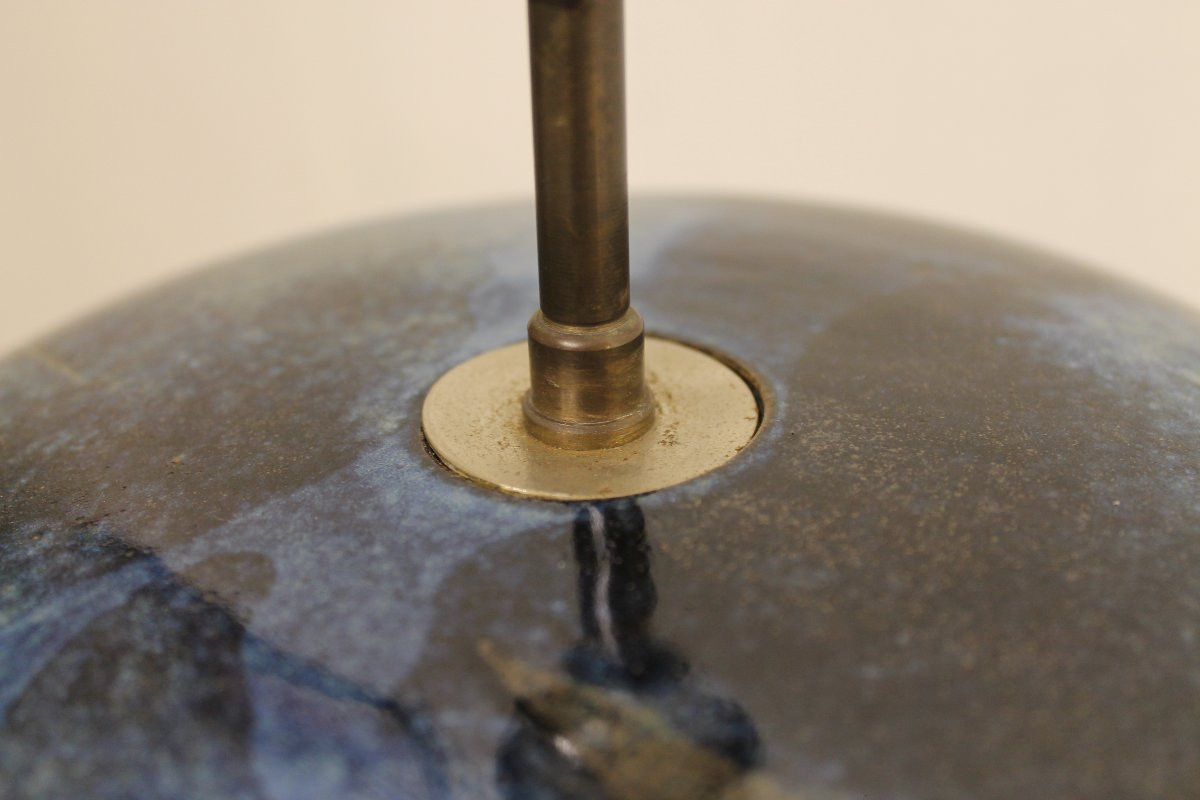 Lampe en céramique émaillée ronde - des années 60-photo-3