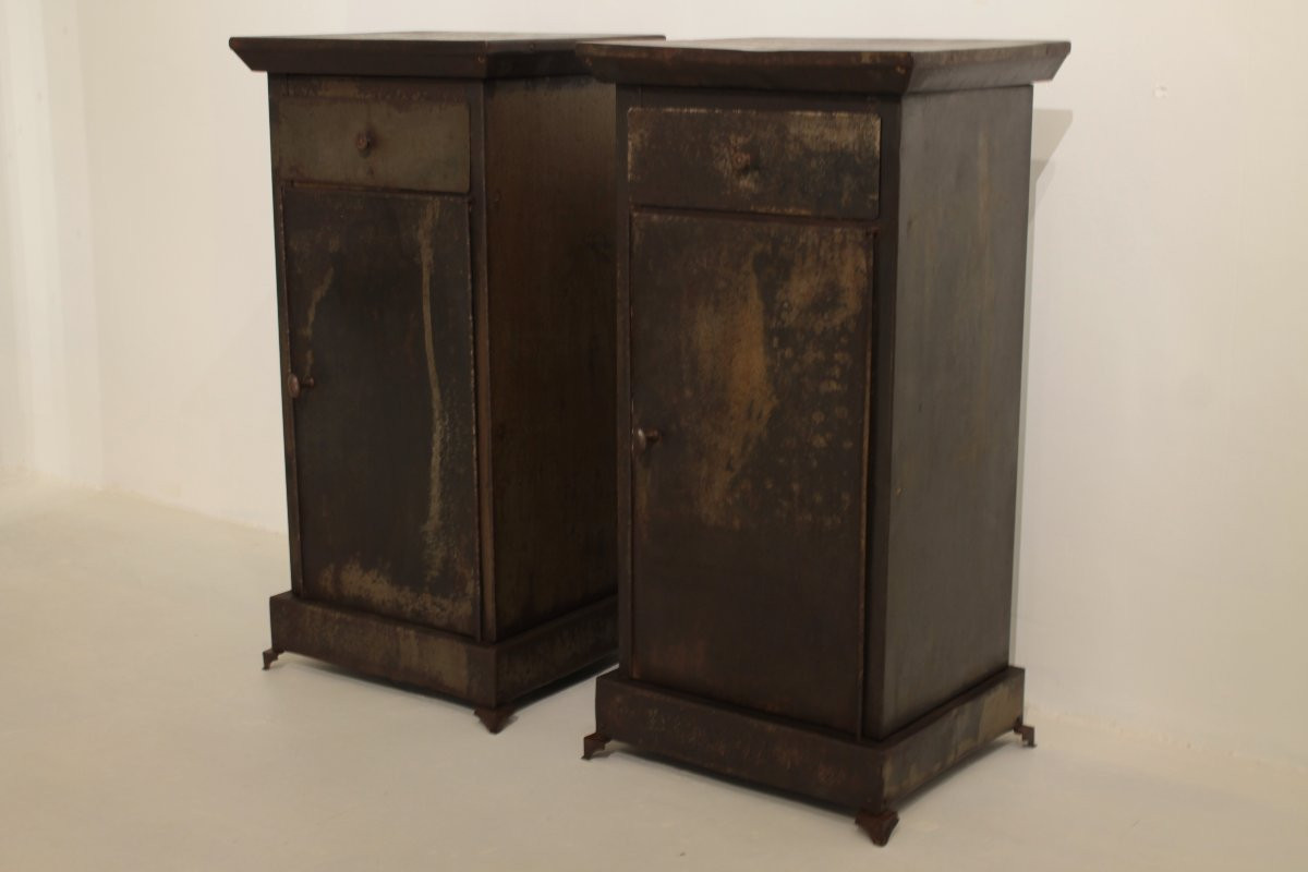 Pair Of Louis-philippe Style Metal Furniture-photo-3