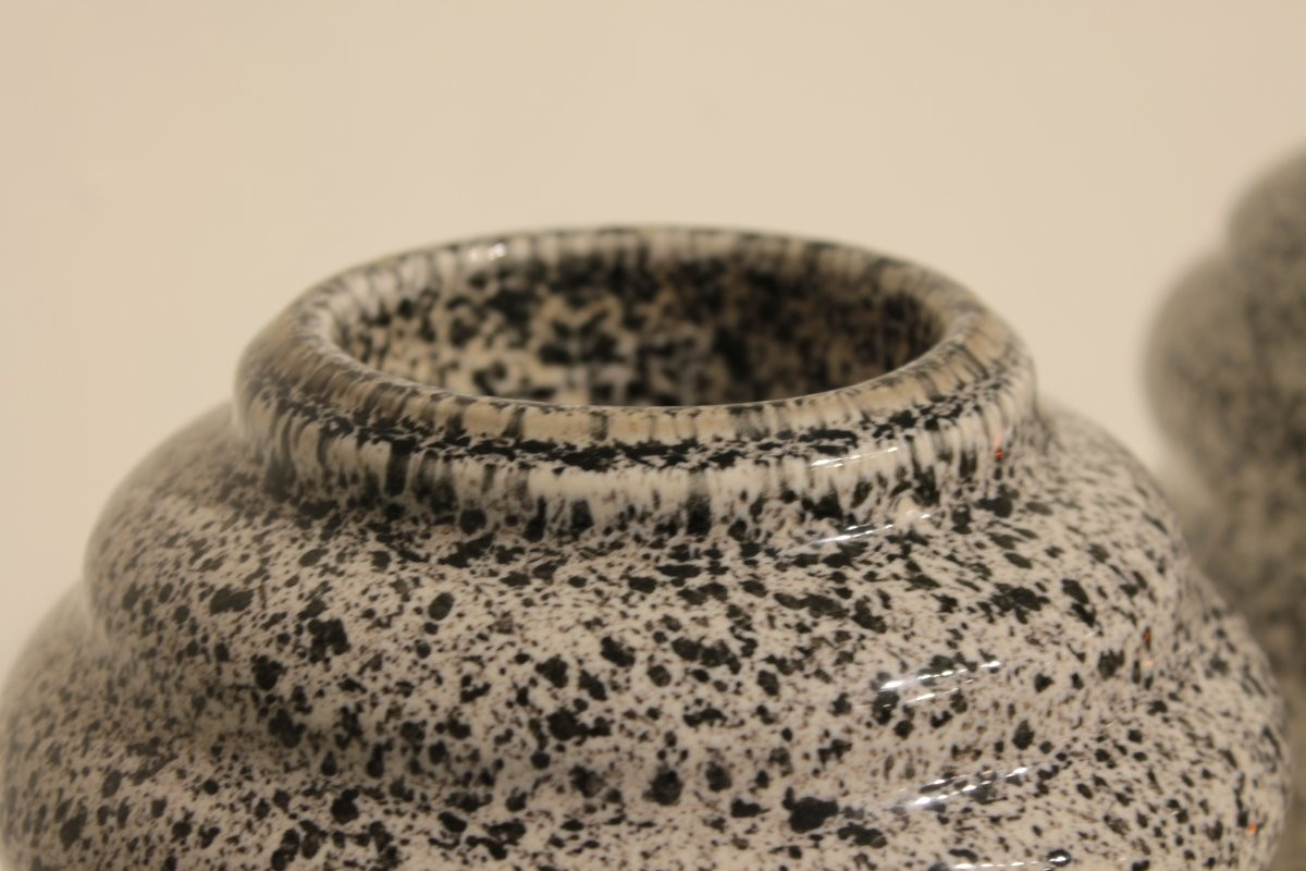 2 Faux Marble Pots - The Ossau Cross, Pyrenees Ceramic-photo-4