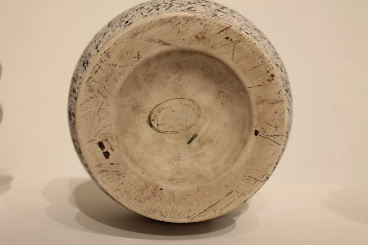 2 Faux Marble Pots - The Ossau Cross, Pyrenees Ceramic-photo-4