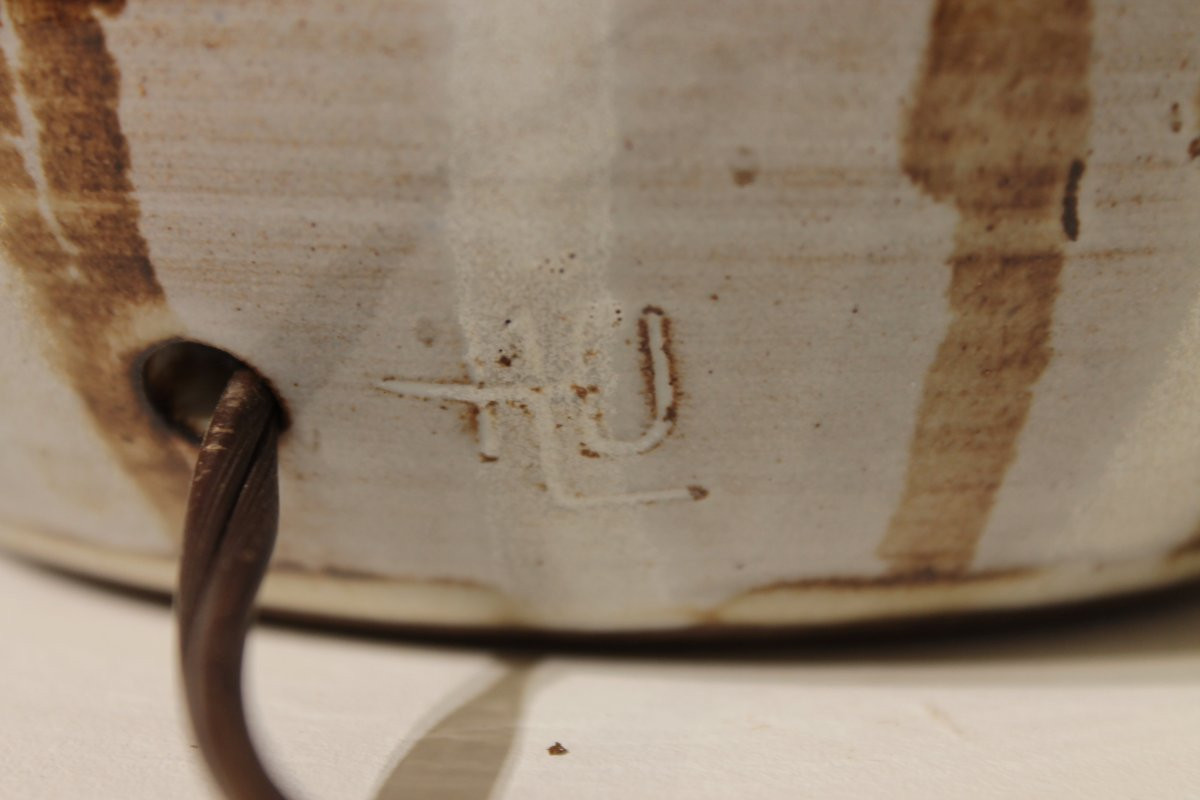 Signed Glazed Ceramic Lamp -photo-4