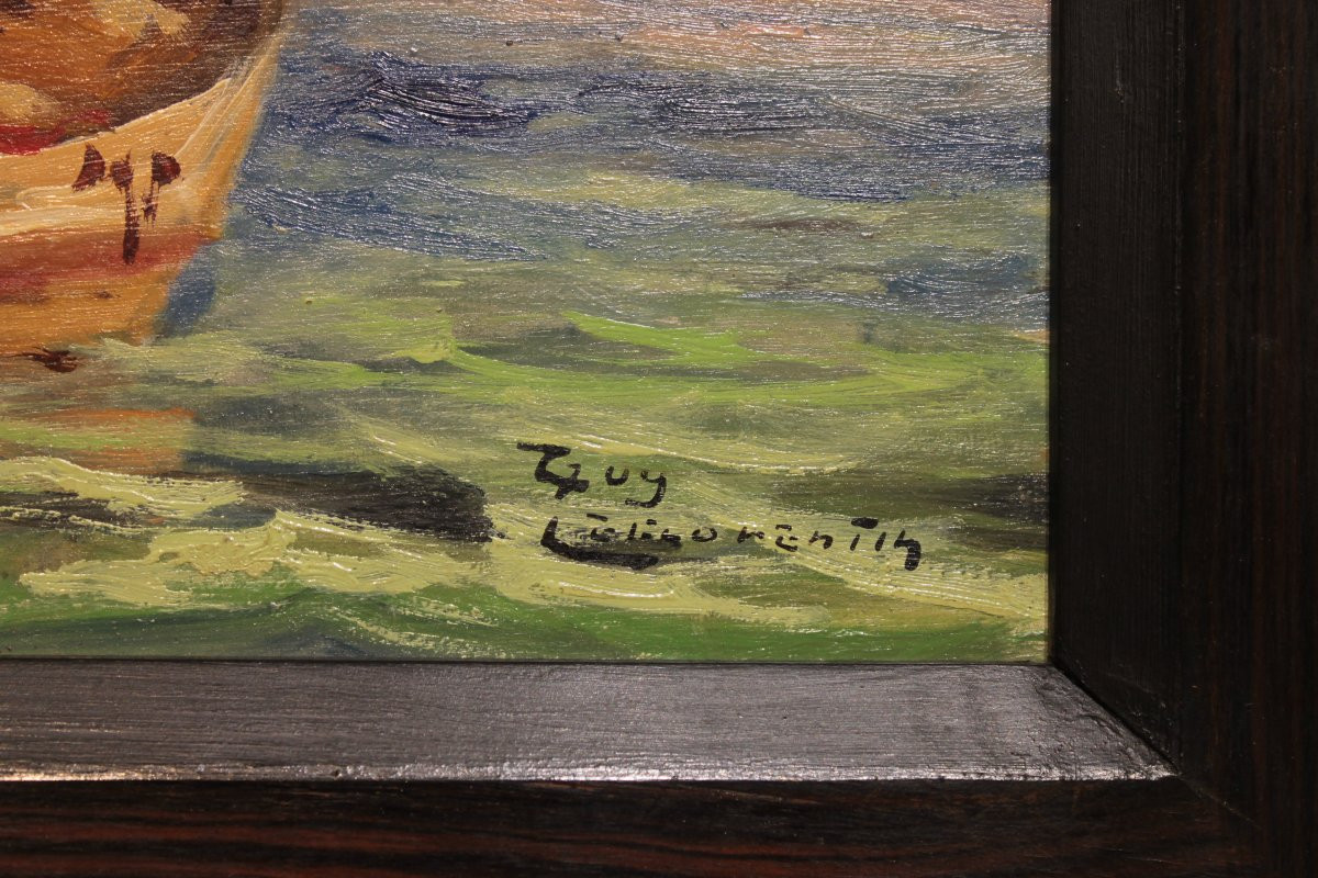 Peinture marine de Guy Le Florentin - Notre-Dame de la Garde, Marseille-photo-4