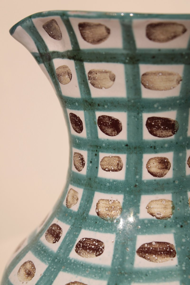 Grand pichet en céramique Robert Picault , Vallauris (1919-2000)-photo-6