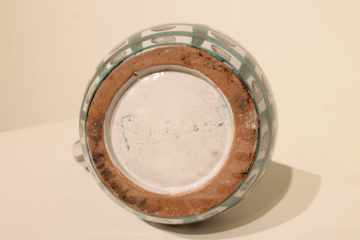 Grand pichet en céramique Robert Picault , Vallauris (1919-2000)-photo-7