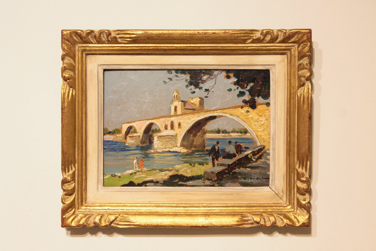 Gustave Vidal (1895-1966) - Le pont Saint-Bénézet à Avignon-photo-2