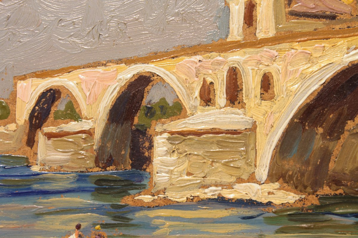 Gustave Vidal (1895-1966) - Le pont Saint-Bénézet à Avignon-photo-2