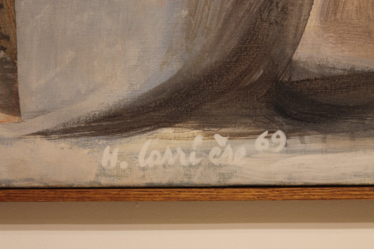 Grande huile sur toile abstraite datée de 1969 - Henri Larriere (1935-2024)-photo-4