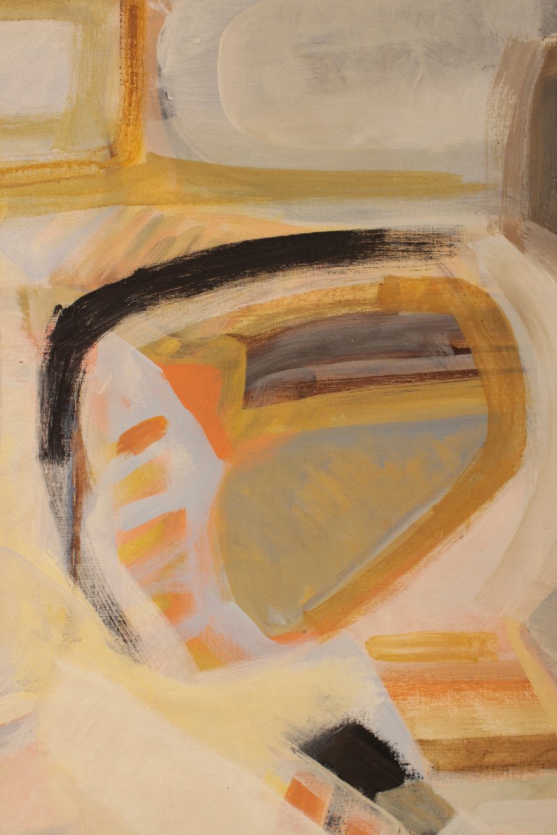 Grande huile sur toile abstraite datée de 1969 - Henri Larriere (1935-2024)-photo-5