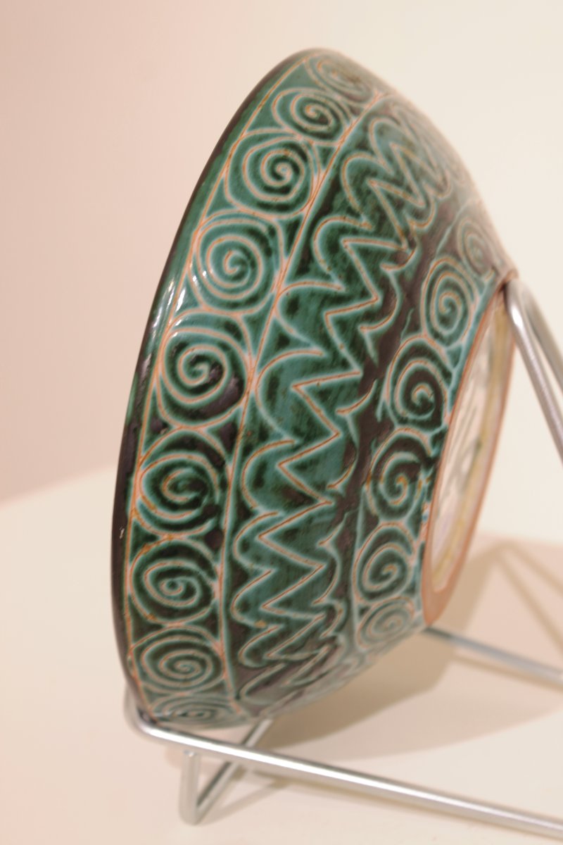 Bowl With Incised Decoration By Robert Picault, Vallauris -photo-5
