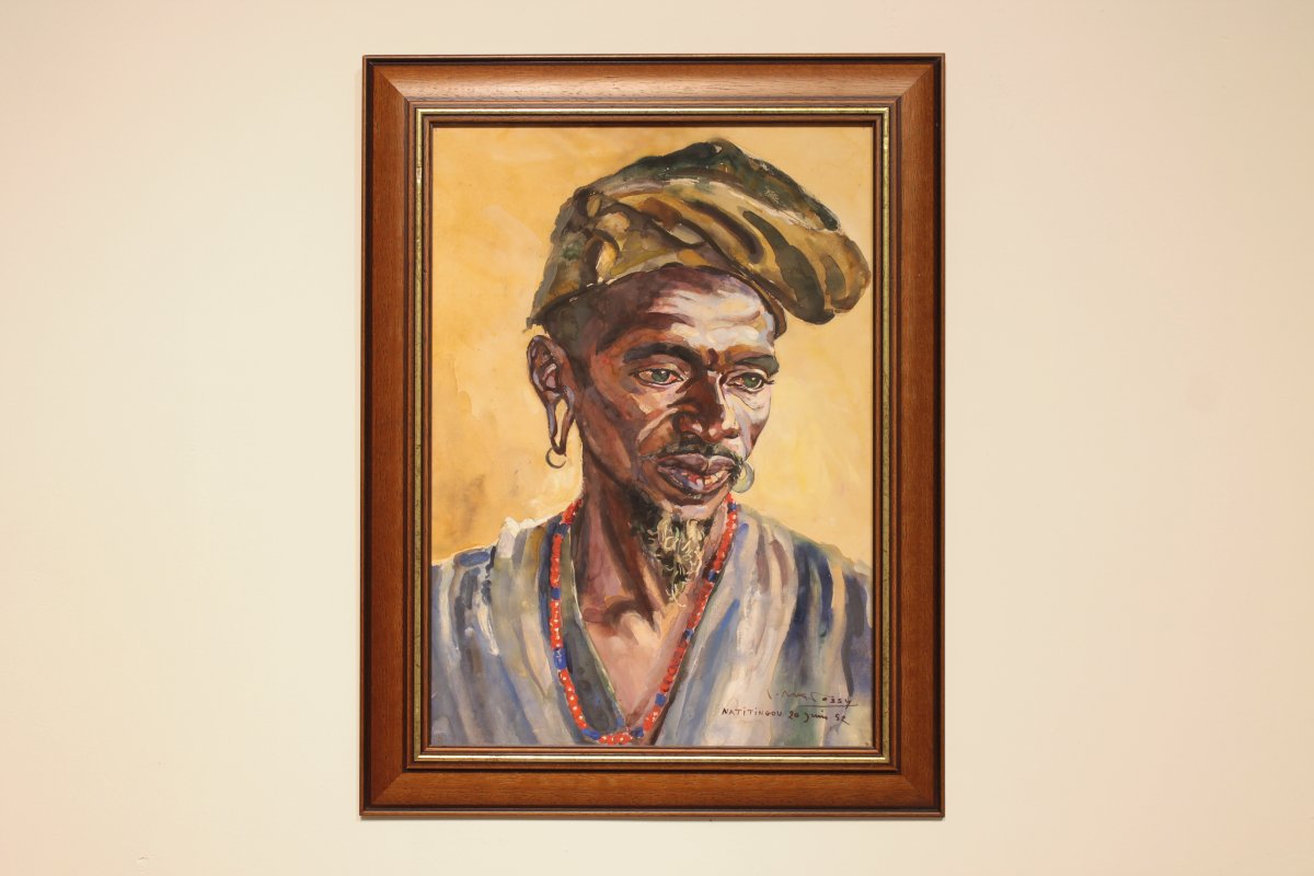 Portrait d'un Béninois par Pierre Matossy (1891-1969) - daté 20 juin 1952-photo-8