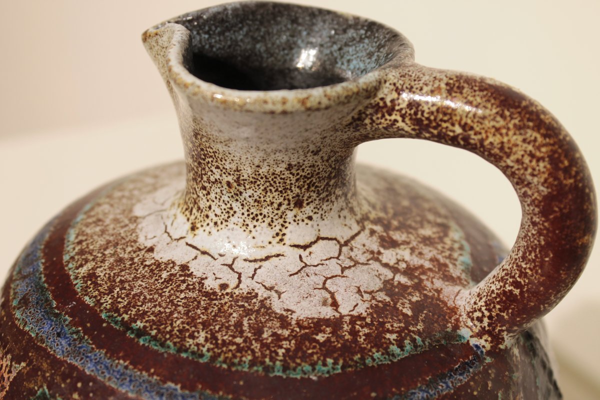 Pichet Poterie d'Accolay motifs géométriques-photo-2
