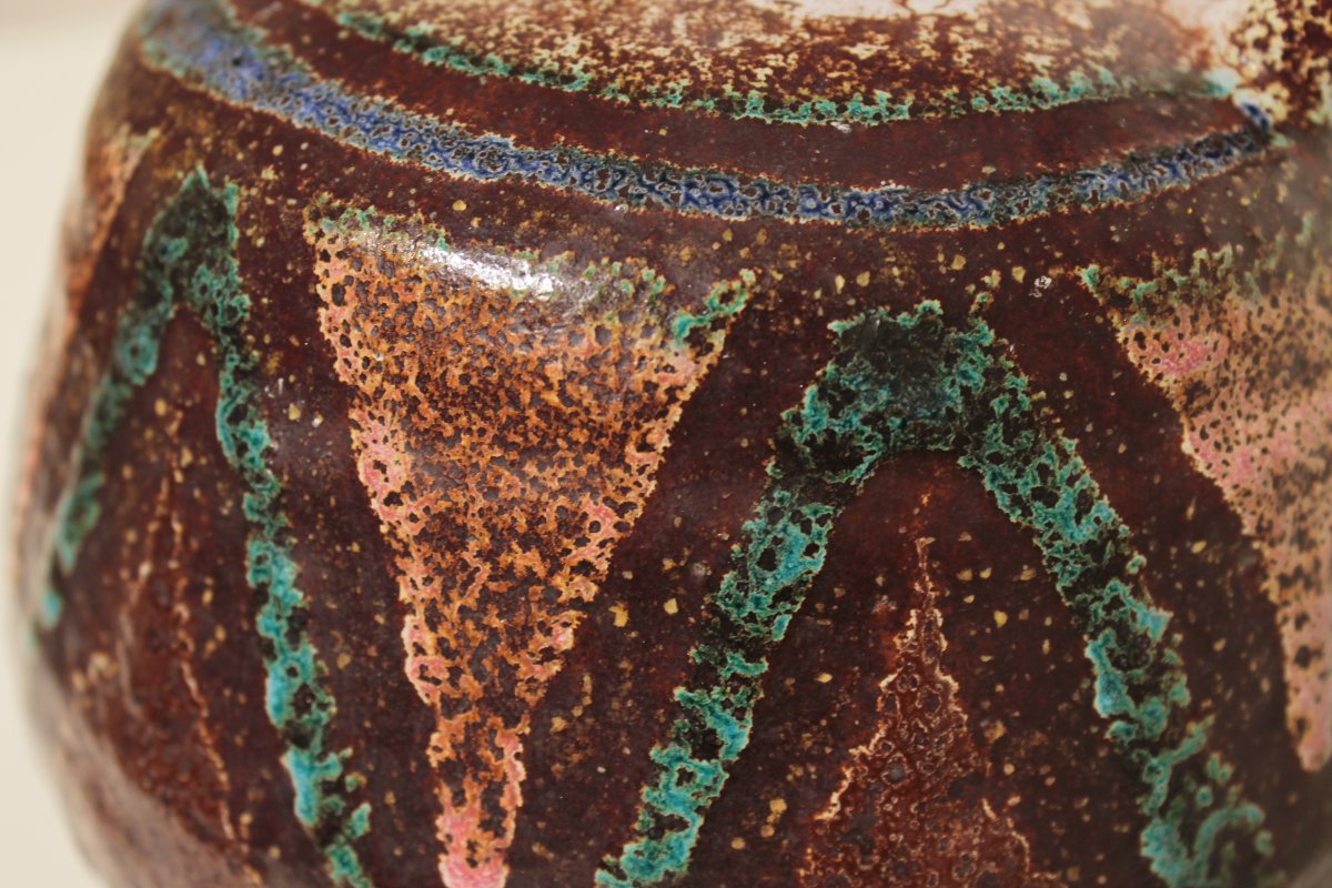 Pichet Poterie d'Accolay motifs géométriques-photo-4