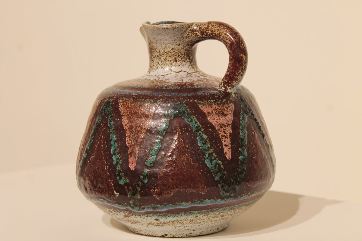 Pichet Poterie d'Accolay motifs géométriques-photo-4