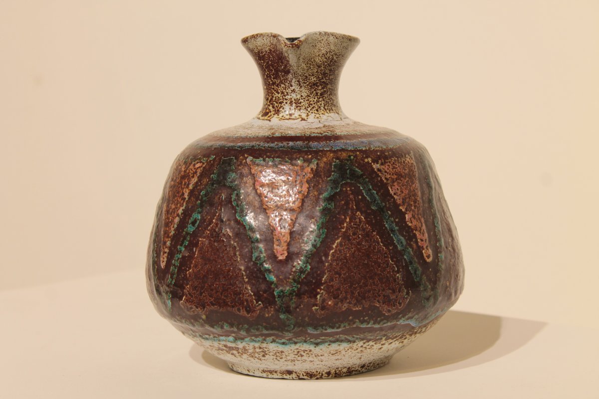 Pichet Poterie d'Accolay motifs géométriques-photo-8