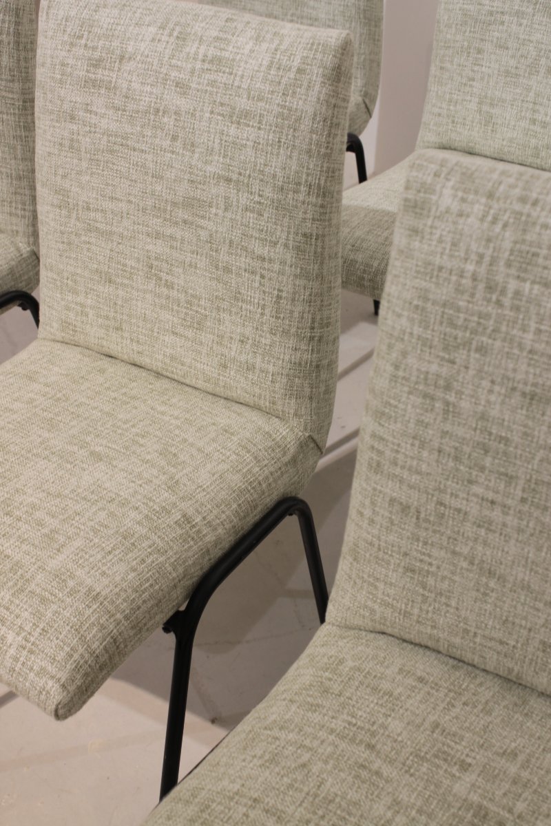 Ensemble de 6 chaises "Robert" de Pierre Guariche pour Meurop, 1961-photo-8