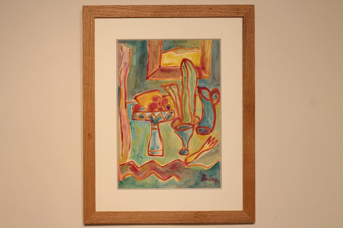 Nature morte à la coupe de fruits de Francisco Borès (1898-1972)-photo-2