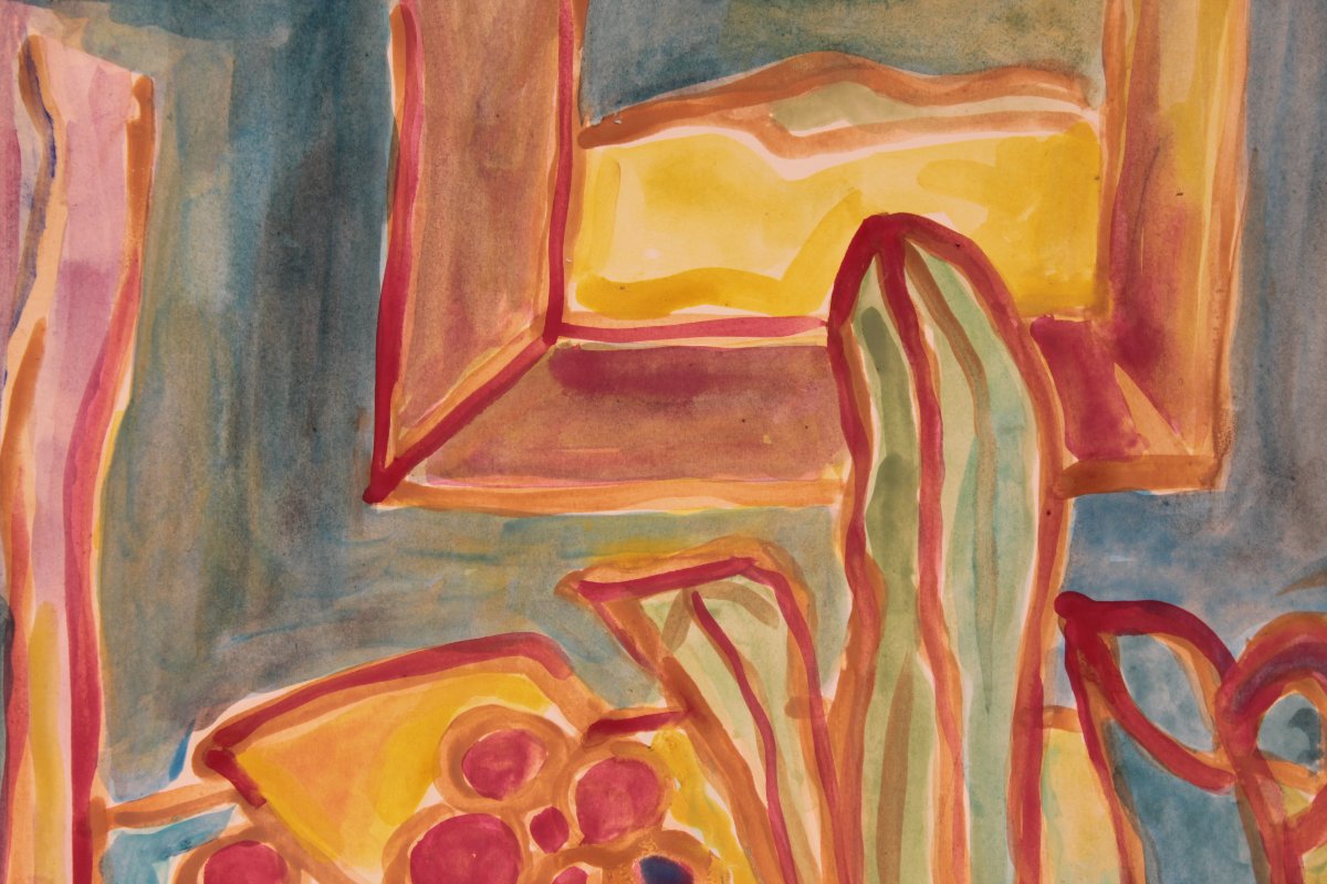 Nature morte à la coupe de fruits de Francisco Borès (1898-1972)-photo-2