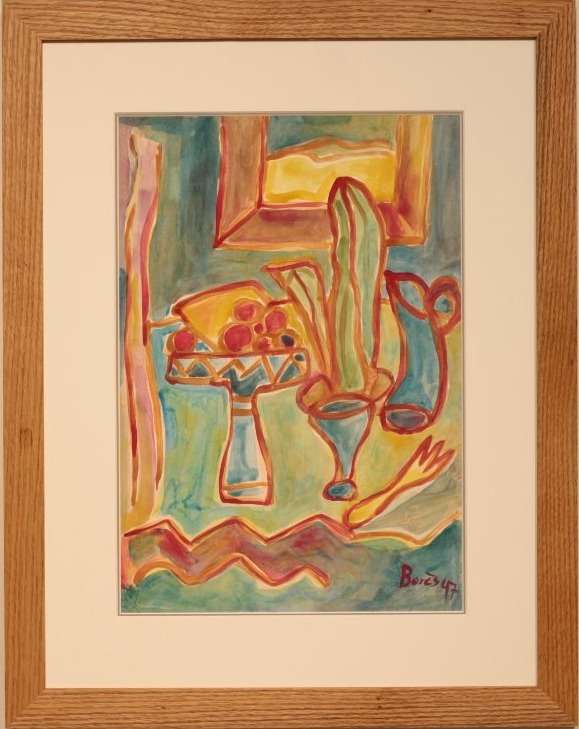 Nature morte à la coupe de fruits de Francisco Borès (1898-1972)