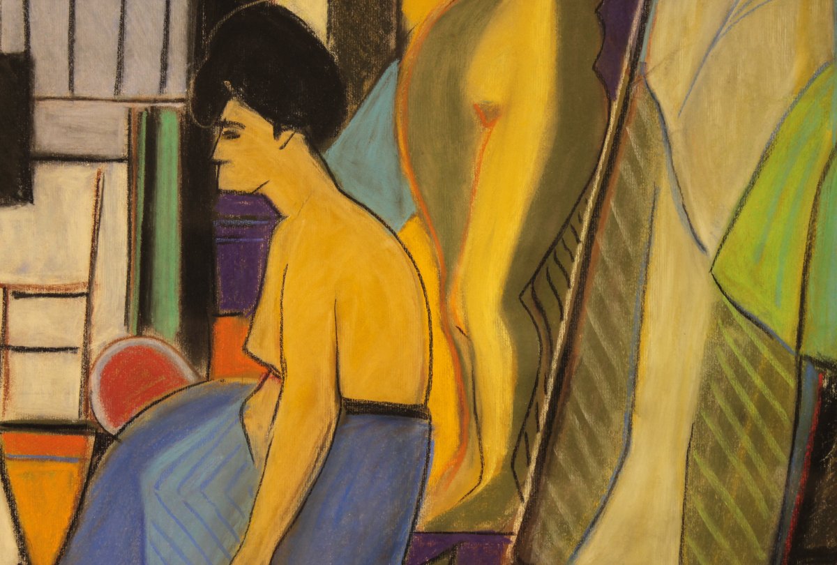 Pastel By Marceau Constantin Titled -photo-4