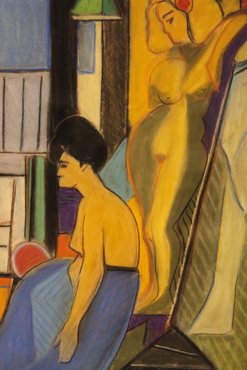 Pastel By Marceau Constantin Titled -photo-2