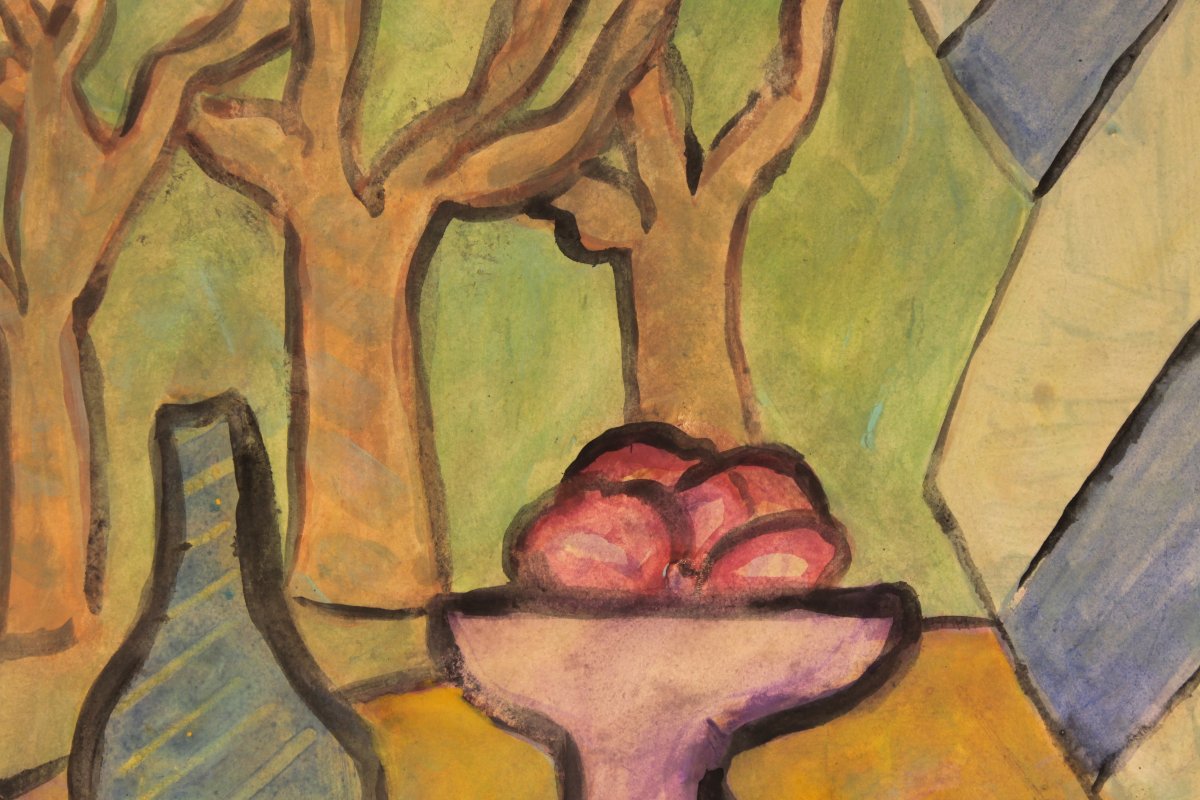 Still Life By Francisco Borès (1898–1972) - Gouache On Paper-photo-2