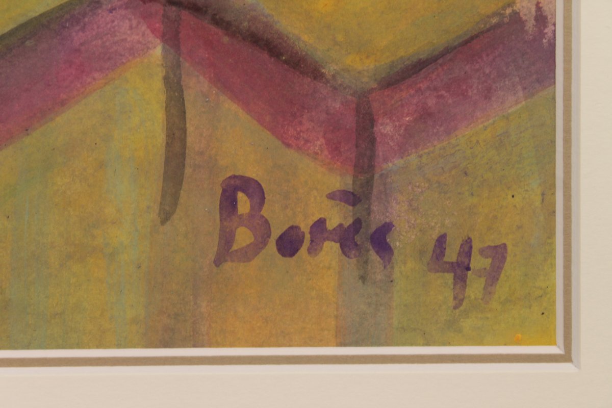Still Life By Francisco Borès (1898–1972) - Gouache On Paper-photo-3