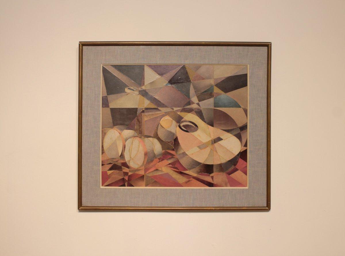 Cubist Collage By Labbé - Still Life With Guitar And Percussion Instruments-photo-3