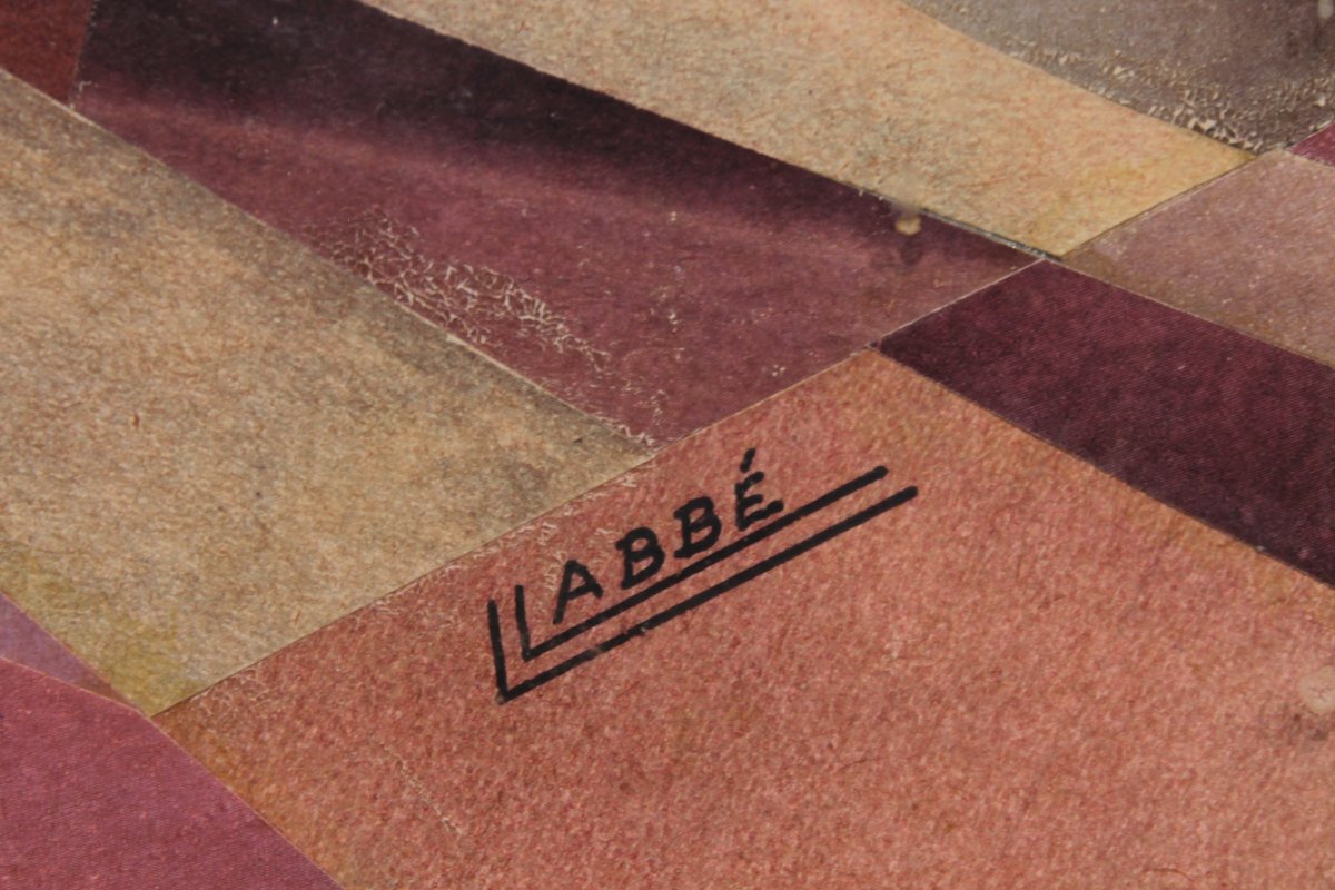 Cubist Collage By Labbé - Still Life With Guitar And Percussion Instruments-photo-4