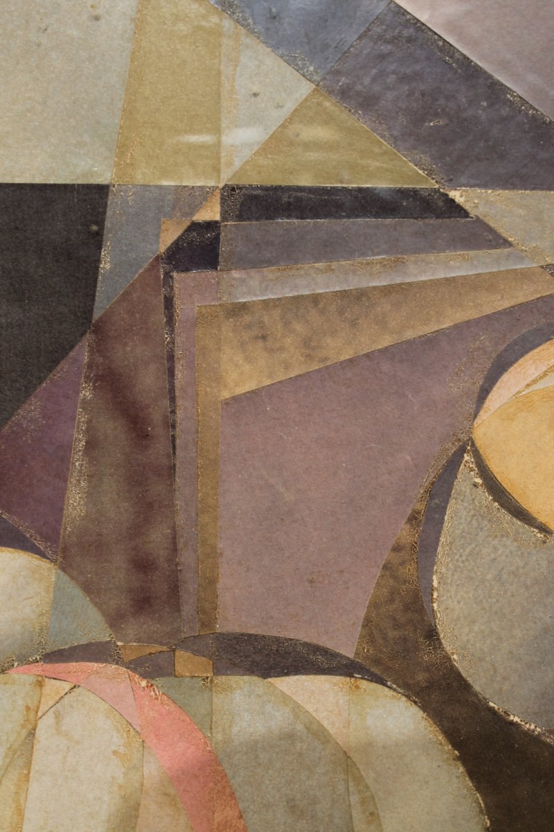 Cubist Collage By Labbé - Still Life With Guitar And Percussion Instruments-photo-5