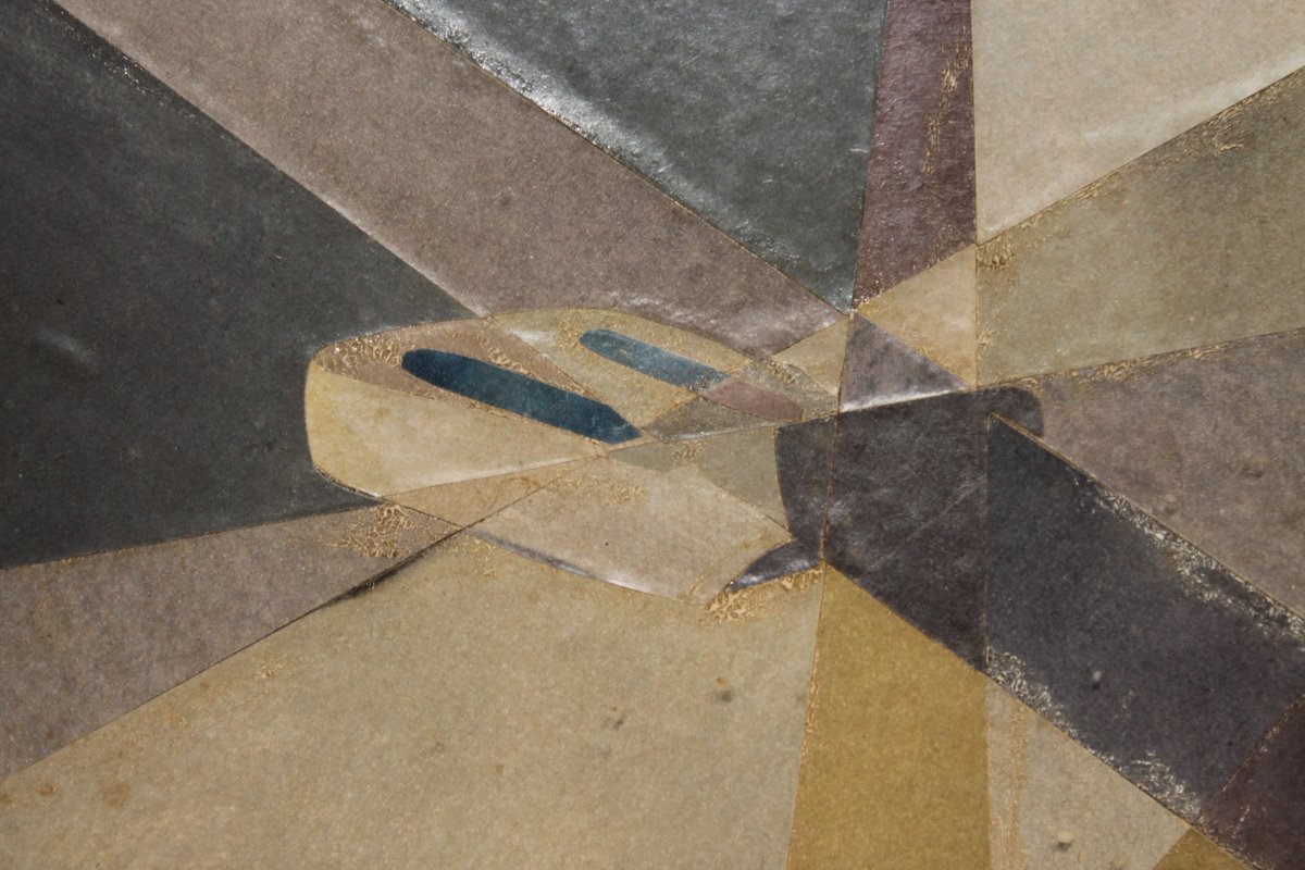 Cubist Collage By Labbé - Still Life With Guitar And Percussion Instruments-photo-6
