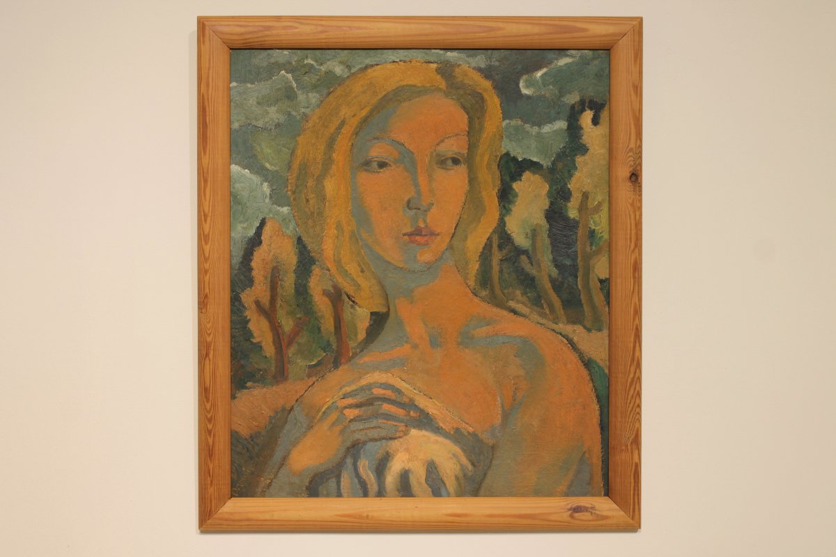 Expressionist Portrait By Dieudonné Damoiseaux - Oil On Cardboard-photo-2