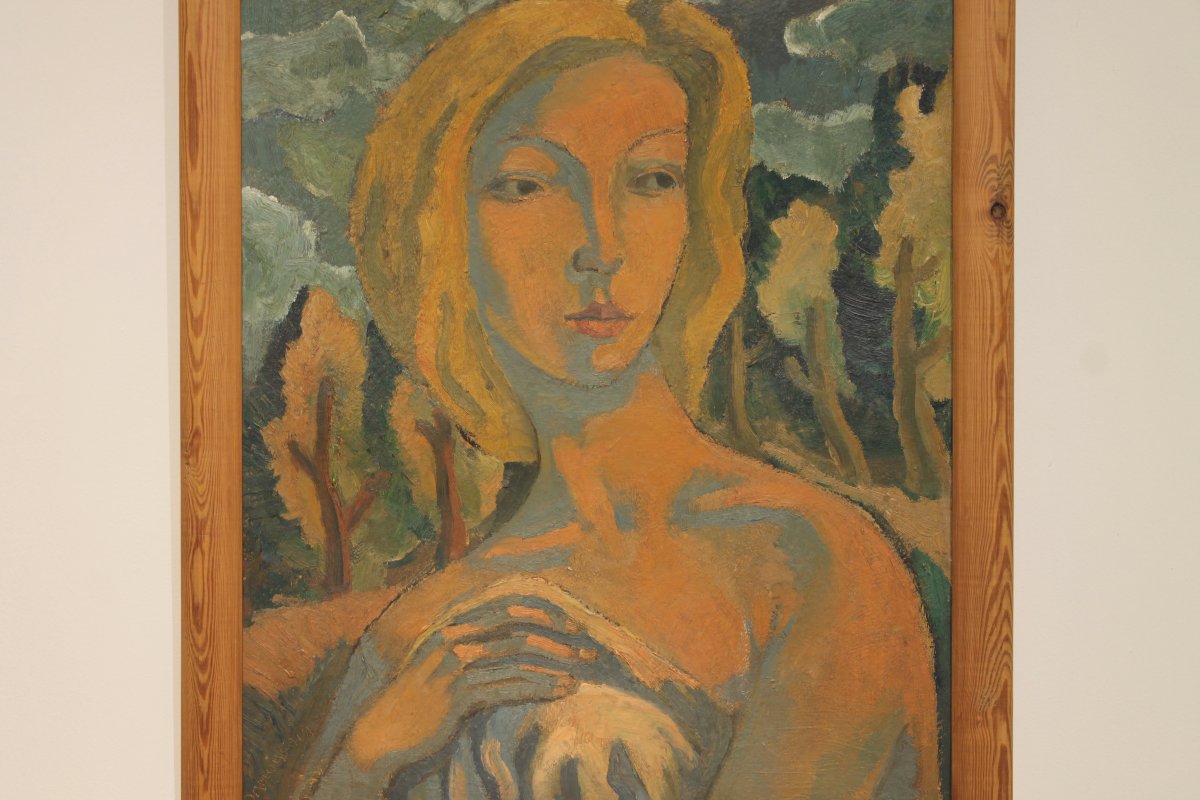 Expressionist Portrait By Dieudonné Damoiseaux - Oil On Cardboard-photo-3