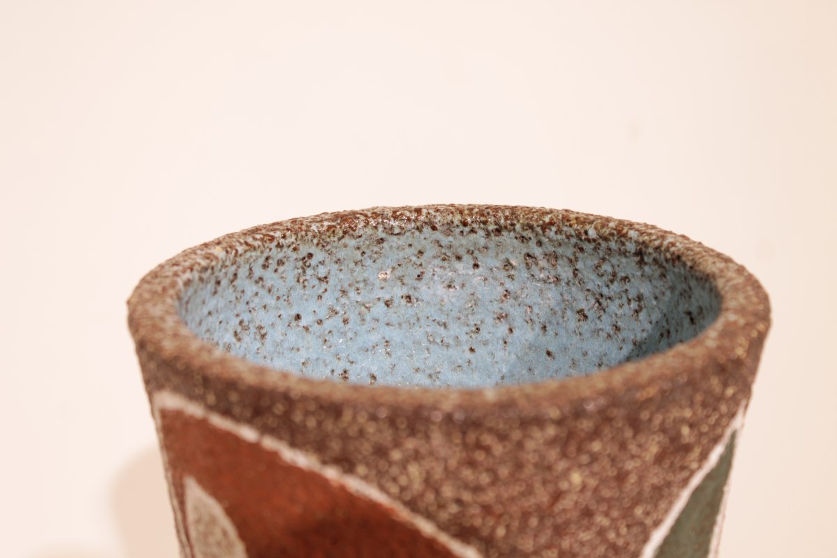 Vase à décor moderniste/Art primitif- Poterie d'Accolay-photo-4