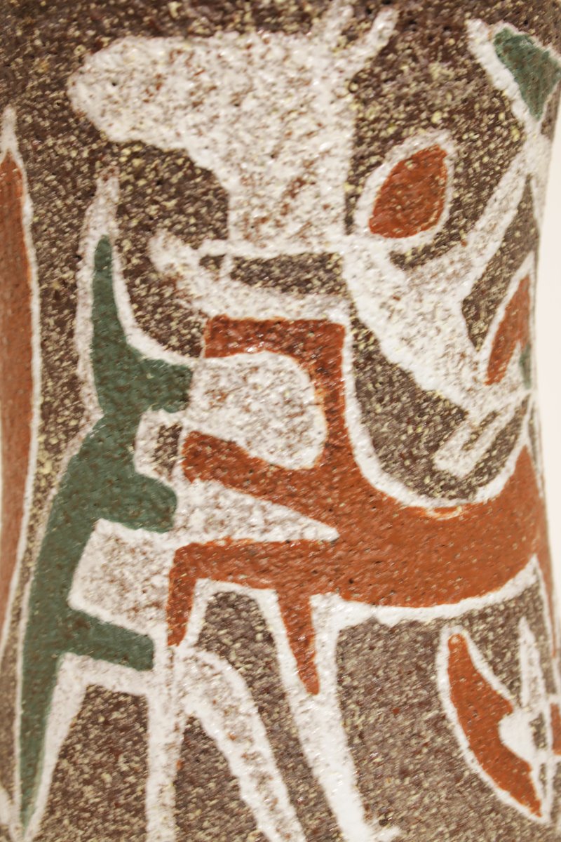 Vase à décor moderniste/Art primitif- Poterie d'Accolay-photo-1