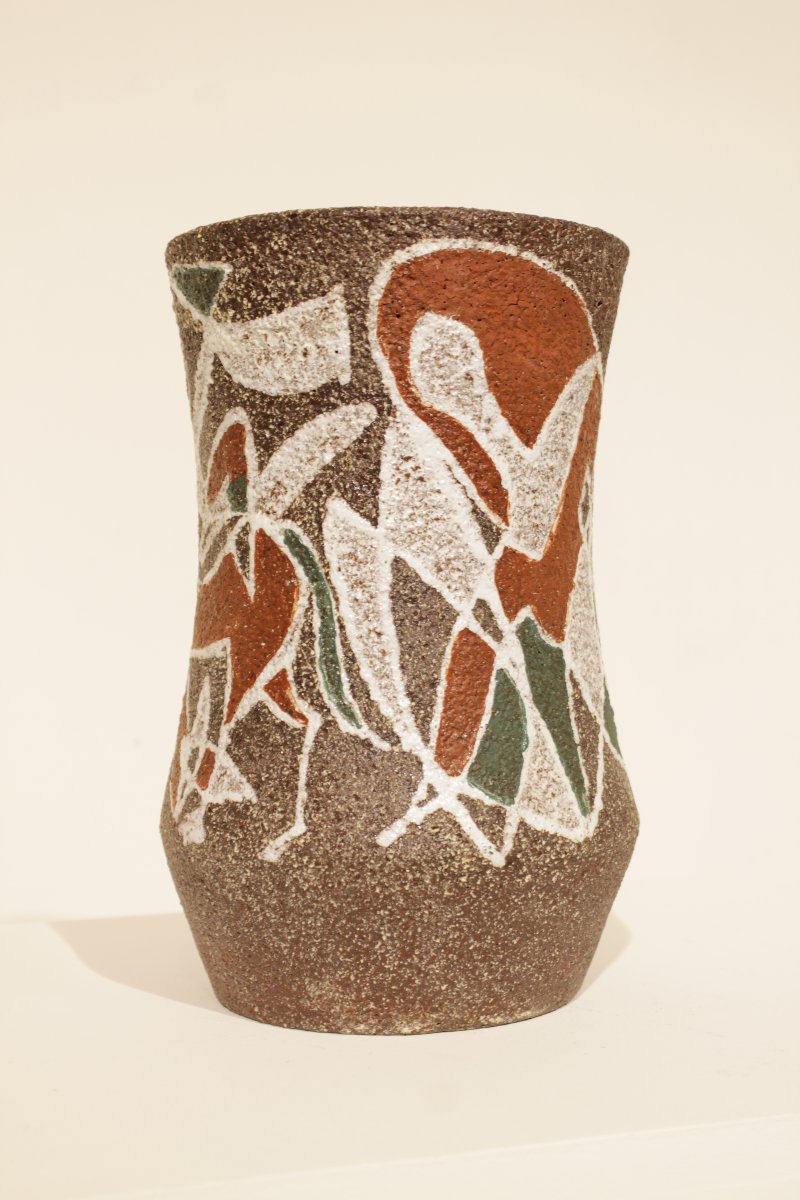 Vase à décor moderniste/Art primitif- Poterie d'Accolay-photo-2