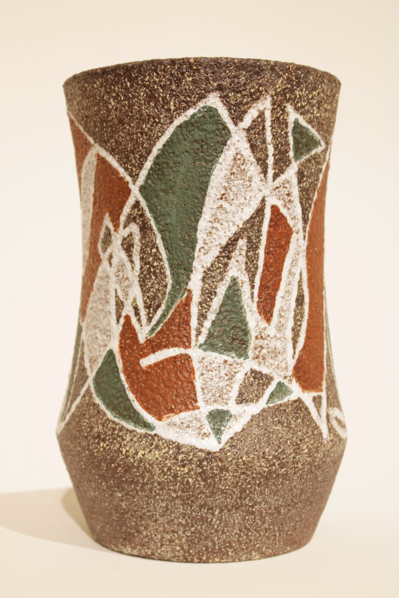Vase à décor moderniste/Art primitif- Poterie d'Accolay-photo-5