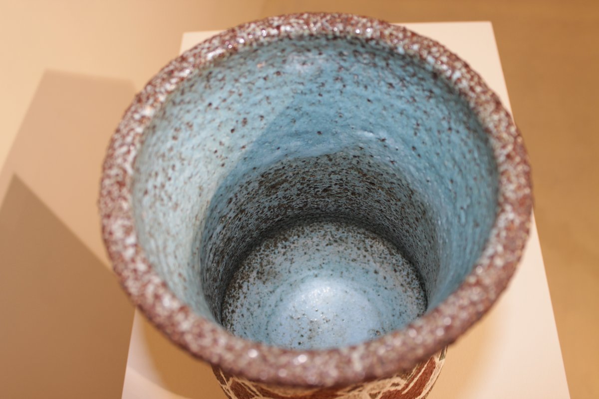 Vase à décor moderniste/Art primitif- Poterie d'Accolay-photo-6