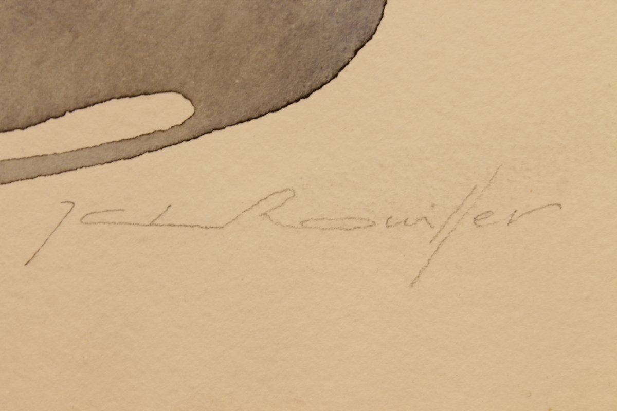Watercolor On Paper By Jean-claude Rouiller (1939–1980)-photo-3