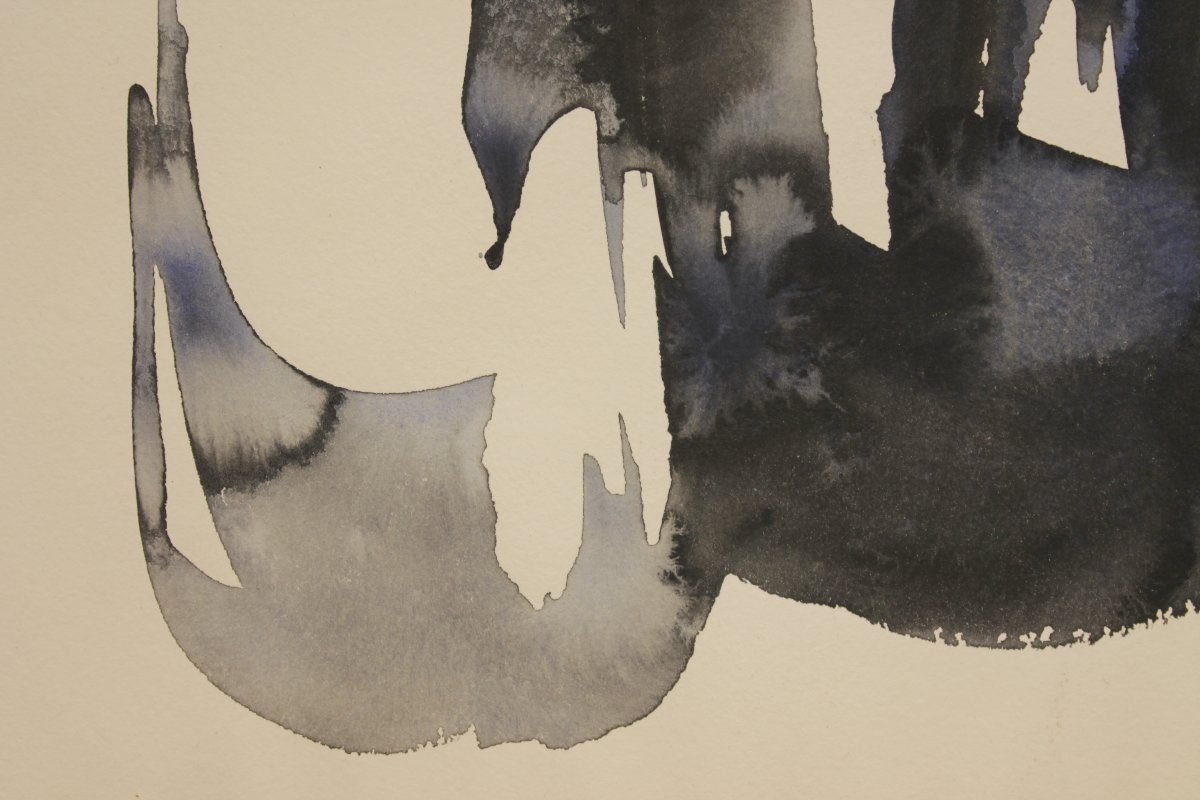 Watercolor On Paper By Jean-claude Rouiller (1939–1980)-photo-3