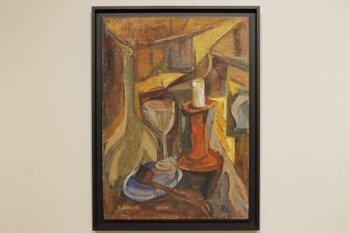Signed Cubist Still Life - Oil On Panel -photo-2