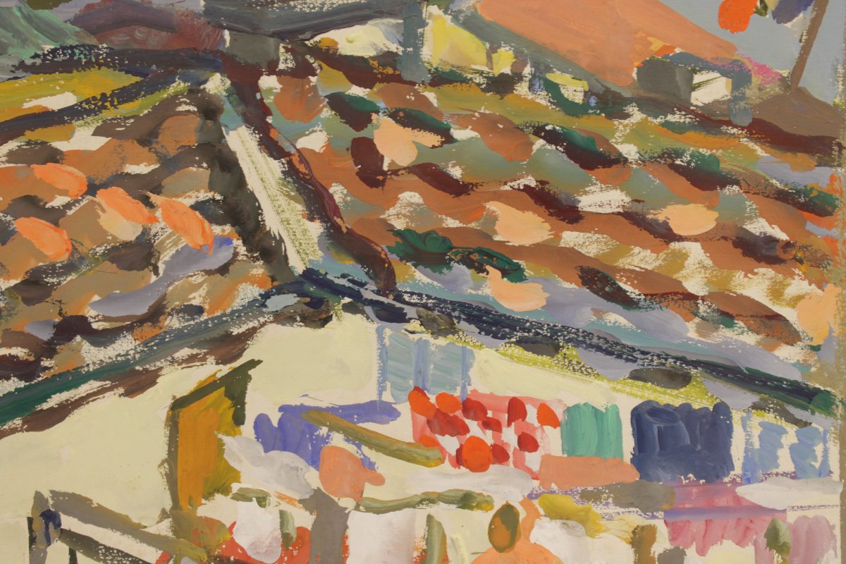 Gouache On Paper By Pierre Pruvost (1921–2008)-photo-6
