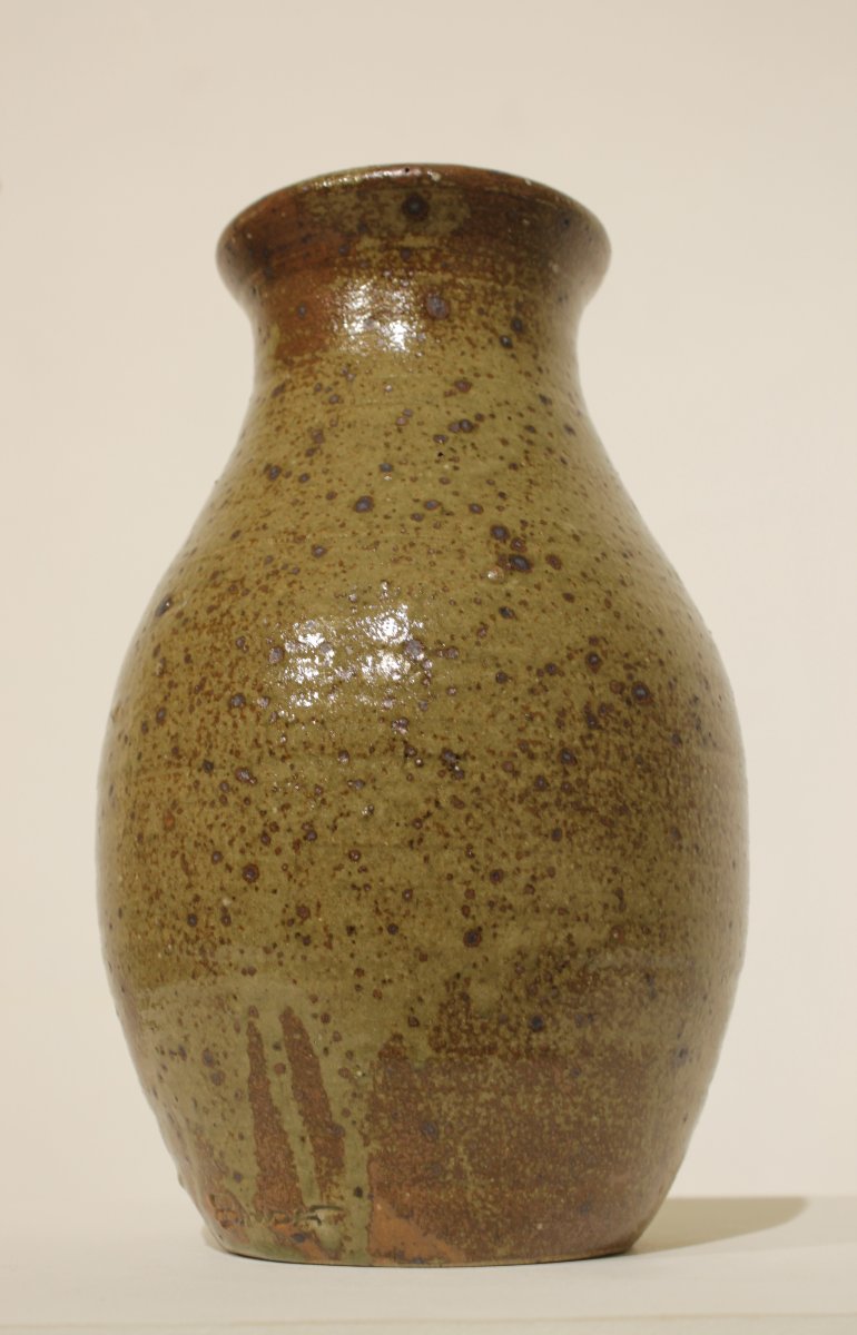 Important vase en grès pyrité de Guy Baudat (1938-2019)-photo-2