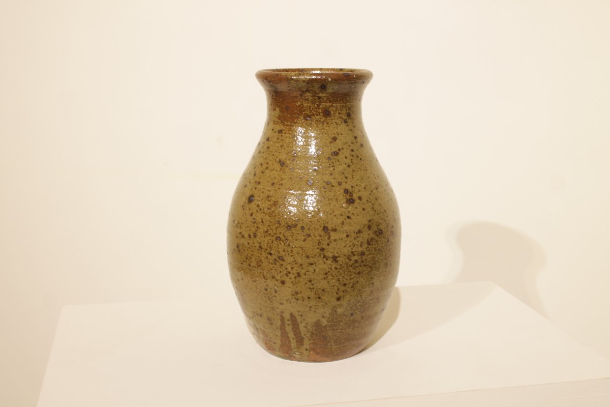 Important vase en grès pyrité de Guy Baudat (1938-2019)-photo-1