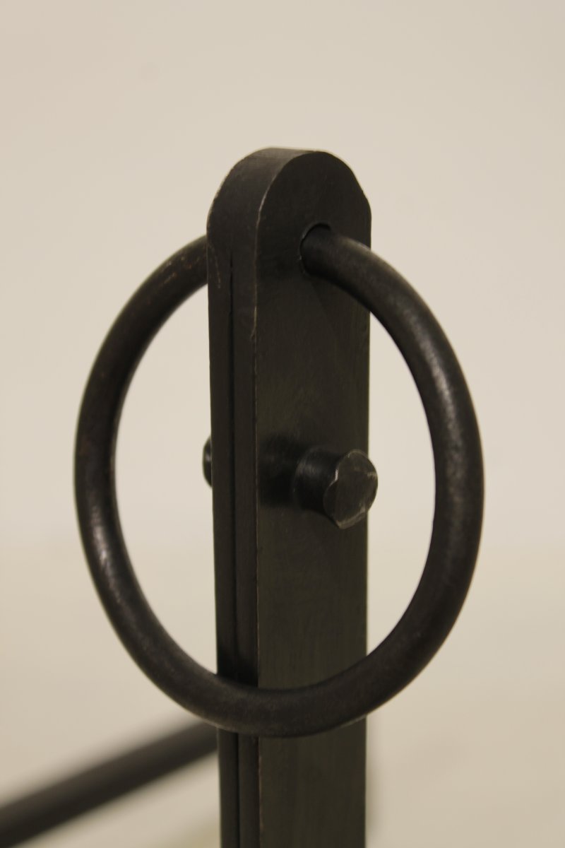 Pair Of Modernist Wrought-iron Andirons -photo-7
