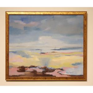 Huile sur toile "Profondeur du soir" Adry Novoli