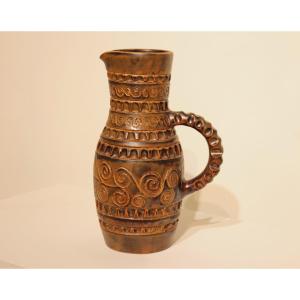 Large Ceramic Pitcher By Huguette Bessone