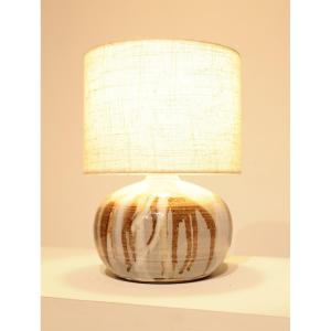 Lampe en céramique émaillée signée 